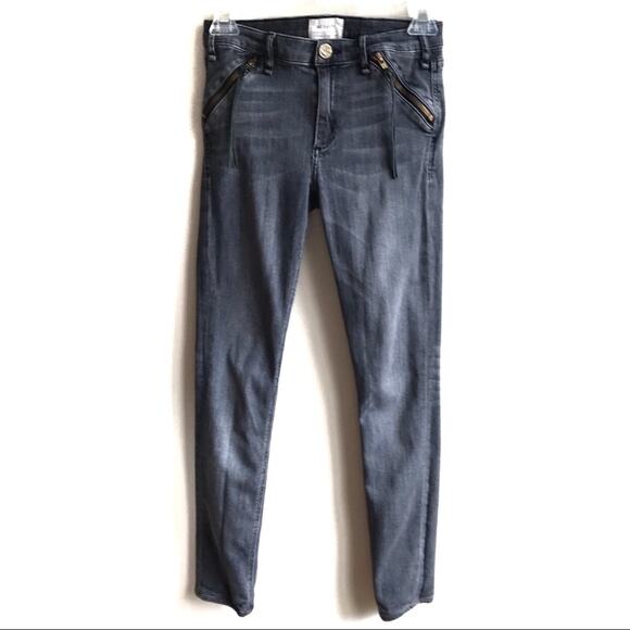 McGuire Mid Rise Skinny Zip Pocket Rocker Moto Jeans Size 24 Fall Concert Party - Picture 1 of 8